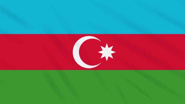 Bandeira do Azerbaijão acenando pano fundo, loop — Vídeo de Stock