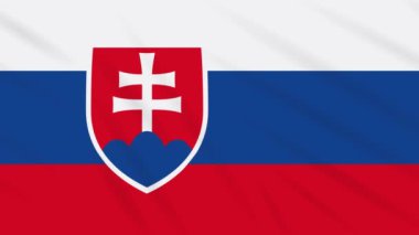 Slovakya bayrağı sallayarak bez arka plan, döngü
