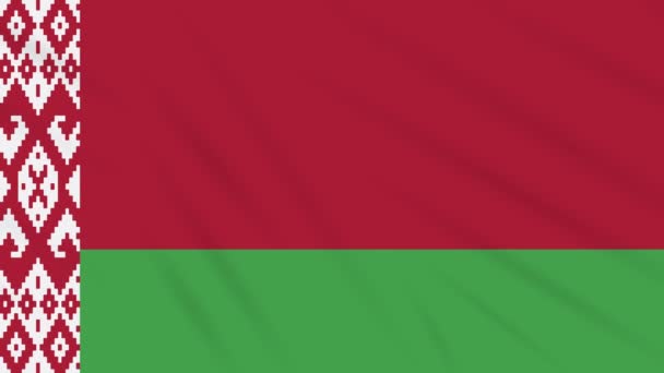 Belarus flag waving cloth background, loop — Stock Video