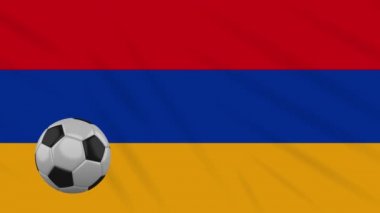 Ermenistan bayrağı sallanıyor ve futbol dönüyor, döngü