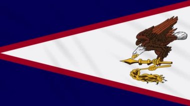 Amerikan Samoa bayrağı sallama bez arka plan, döngü