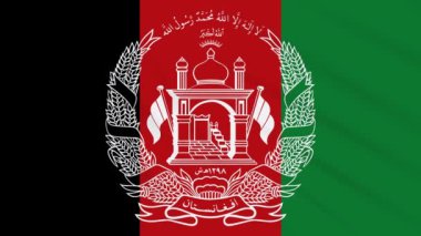 Afganistan bayrağı sallayarak bez arka plan, döngü