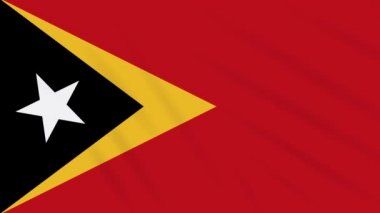 Timor-Leste - Doğu Timor bayrak sallayarak bez, döngü