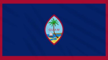 Guam bayrak sallayarak bez arka plan, döngü