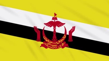 Brunei bayrak sallayarak bez arka plan, döngü