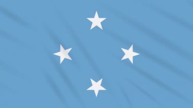 Mikronezya bayrak sallayarak bez arka plan, döngü