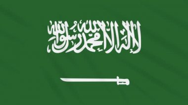 Suudi Arabistan bayrağı sallayarak bez arka plan, döngü