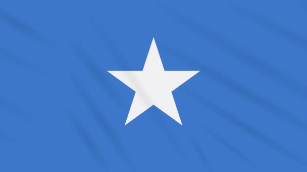 Somali bayrağı sallayarak bez, arka plan döngüsü — Stok video