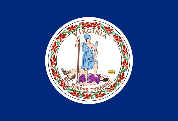 Virginia State of America bayrağı, vektör görüntüsü