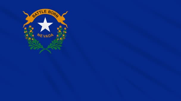 Nevada vlag wappert in de wind, lus voor achtergrond — Stockvideo