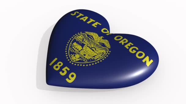 Oregon Heart verslaat en werpt een schaduw, lus — Stockvideo