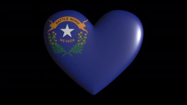 Nevada kalp atışı transparan arka plan döngüsünde izole, alfa kanalı.