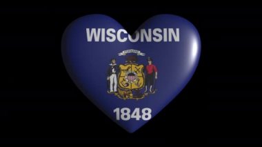 Wisconsin kalp atışı transparan arka plan döngüsü, alfa kanalı üzerinde izole