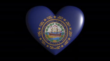 New Hampshire kalp atışı transparan arka plan döngüsünde izole, alfa kanalı