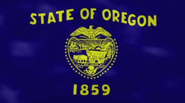 Oregon yoğun bayraklı kumaş dalgalanmaları, arka plan döngüsü