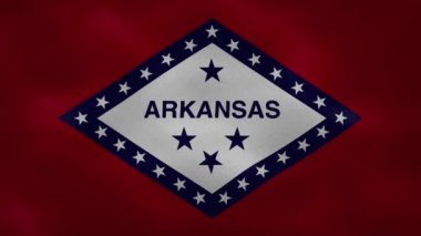 Arkansas 'ın yoğun bayraklı kumaş dalgalanmaları, arka plan döngüsü