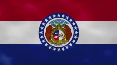 Missouri yoğun bayrak kumaş dalgalanmaları, arkaplan döngüsü