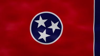 Tennessee yoğun bayrak kumaş dalgalanmaları, arkaplan döngüsü