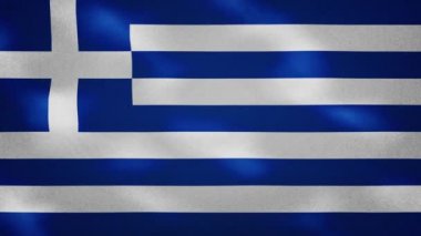 Yunan yoğun bayraklı kumaş dalgalanmaları, arkaplan döngüsü