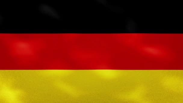 Γερμανικό πυκνό ύφασμα σημαία ταλαντεύεται, βρόχο φόντου — Αρχείο Βίντεο