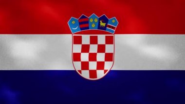 Hırvat yoğun bayrak kumaşı dalgalanmaları, arkaplan döngüsü