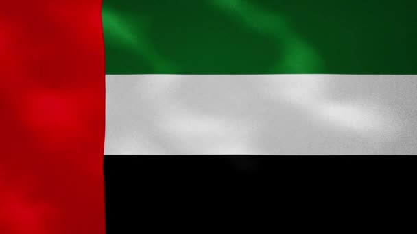 UAE tät flagga tyg vacklar, bakgrund loop — Stockvideo