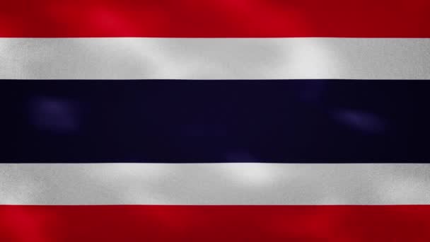 Thailand dense flag fabric wavers, background loop — Stock Video