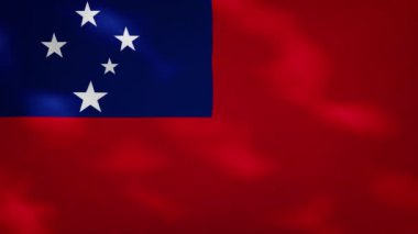 Samoa bayraklı kumaş dalgalanmaları, arkaplan döngüsü