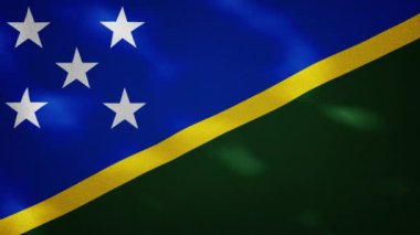 Solomon Adaları yoğun bayraklı kumaş dalgalanmaları, arka plan döngüsü