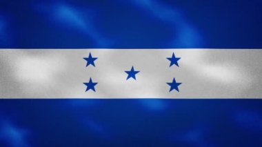 Honduras yoğun bayrak kumaş dalgalanmaları, arkaplan döngüsü
