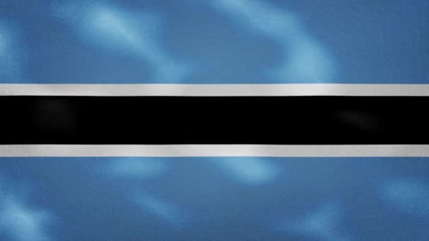 Botswana tela de bandera densa vacila, bucle de fondo — Vídeo de stock