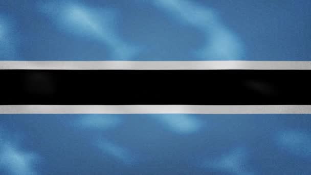 Botswana dense flag fabric wavers, background loop — Stock Video