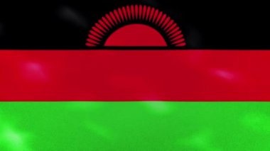 Malavi yoğun bayraklı kumaş dalgalanmaları, arkaplan döngüsü