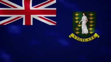 Britanya Virjin Adaları, yoğun bayrak kumaşı dalgalanmaları, arkaplan döngüsü