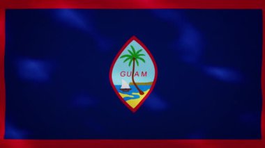 Guam yoğun bayrak kumaş dalgalanmaları, arkaplan döngüsü