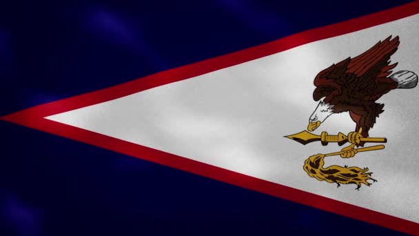 Американское Самоа плотная ткань флага колебания, фоновая петля — стоковое видео