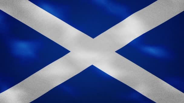 Escocia tela de bandera densa oscila, bucle de fondo — Vídeos de Stock