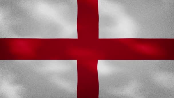 England dense flag fabric wavers, background loop — Stock Video