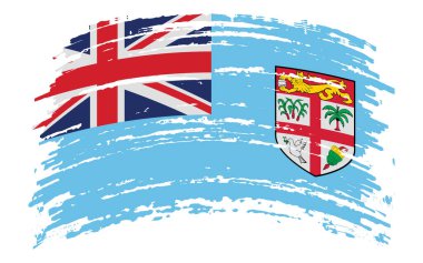 Fırça darbesiyle Fiji bayrağı, vektör resmi