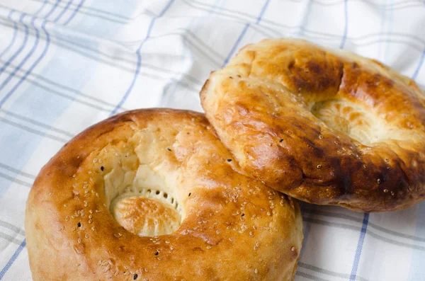 Povos Pão Tradicionais Ásia Central Pão Liso Assado Forno Tandoor — Fotografia de Stock