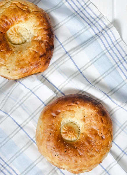 Povos Pão Tradicionais Ásia Central Pão Liso Assado Forno Tandoor — Fotografia de Stock