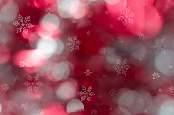 Abstrakter Verschwommener Hintergrund Mit Bokeh Und Sternen Weihnachtlicher Hintergrund Schneeflocken — Stockfoto