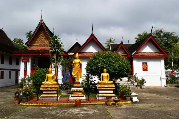 Buddhist statues on the territory of the monastery