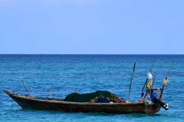 Wooden fishing boat in indian ocean