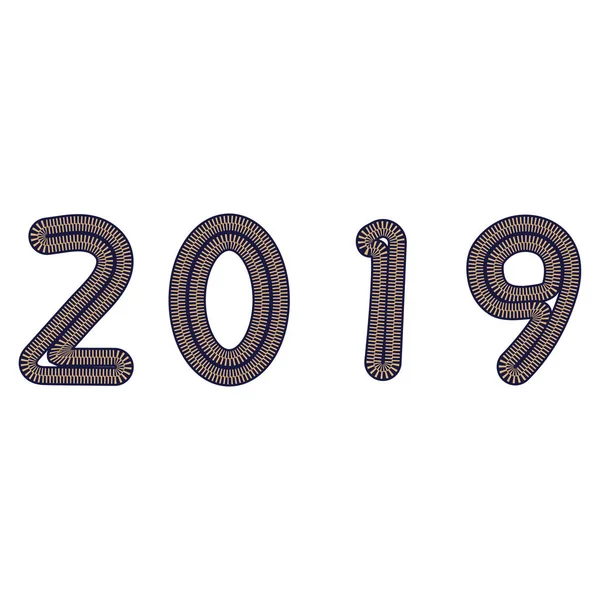 Nový Rok 2019 Koncept Džíny — Stock fotografie