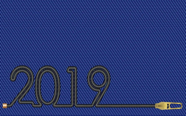 Nový Rok 2019 Koncept Džíny Backgrouds — Stock fotografie