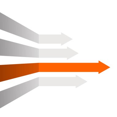Beyaz arka plan üzerinde farklı grafik okları