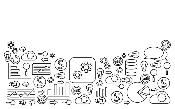 beyaz bir arka plan üzerinde veri analytics simgeler