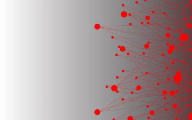 Logo yapay zeka üzerinde gri bir arka plan mercan çizgileri ve noktaları