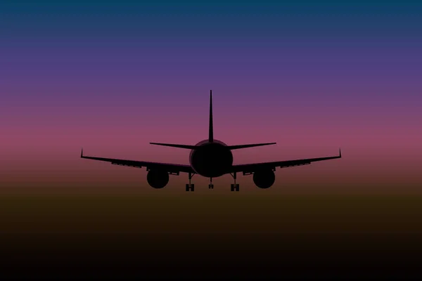 Plane Sky Top View Sunset — Stock Photo, Image